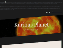 Tablet Screenshot of kuriousplanet.com